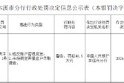 广发银行本溪分行被罚48.5万元：违反账户管理规定等