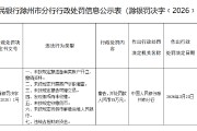 滁州皖东农村商业银行被罚75万元：未按规定报送备案类账户开立、撤销资料等