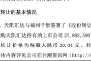 中晟高科扭亏为盈后告别国资：福州千景翁声锦、何从夫妇5.59亿元拿下控制权 | 长三角资本局