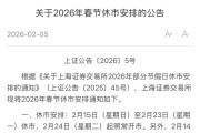 交易所发布！春节休市安排来了