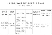 陵水惠民村镇银行被罚37.25万元：违反金融统计相关规定等