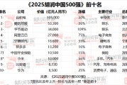 2025胡润中国500强发布：小米价值增长3570亿首次进入前十