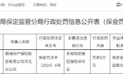渤海财险河北分公司被罚1万元：未按规定缴回保险许可证