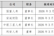 保险业人事密集调整：3月多名董事长履新