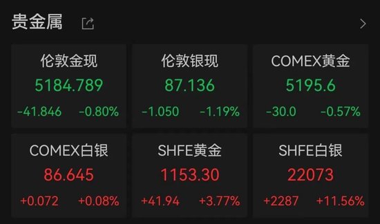 国投白银LOF复牌高开，盘中一度触及涨停 | 金银价格