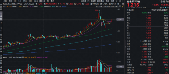 超245亿主力资金狂涌!有色ETF(159876)猛拉4%!“工业牙齿”钨一年暴涨220%,机构:后市还可能接着涨!