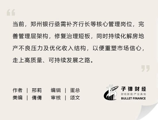 行长履职一年即离任!郑州银行业绩回暖,地产“包袱”犹存