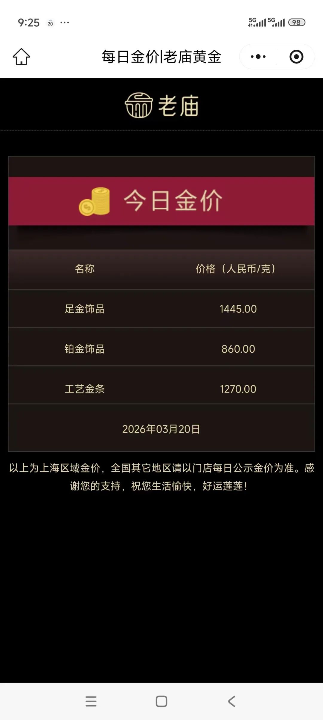 金价大跌，有品牌金饰克价1天下降62元！有人买金首饰还没戴转天浮亏近2000元