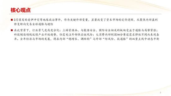 中信建投：2026年二季度行业应当如何配置？