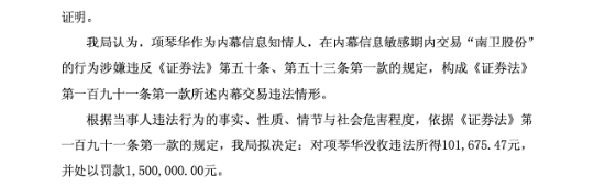 南卫股份财总岗位有多难干：许晓嫌工资不及预期辞职，前任刚被罚150万元 | 长三角资本局
