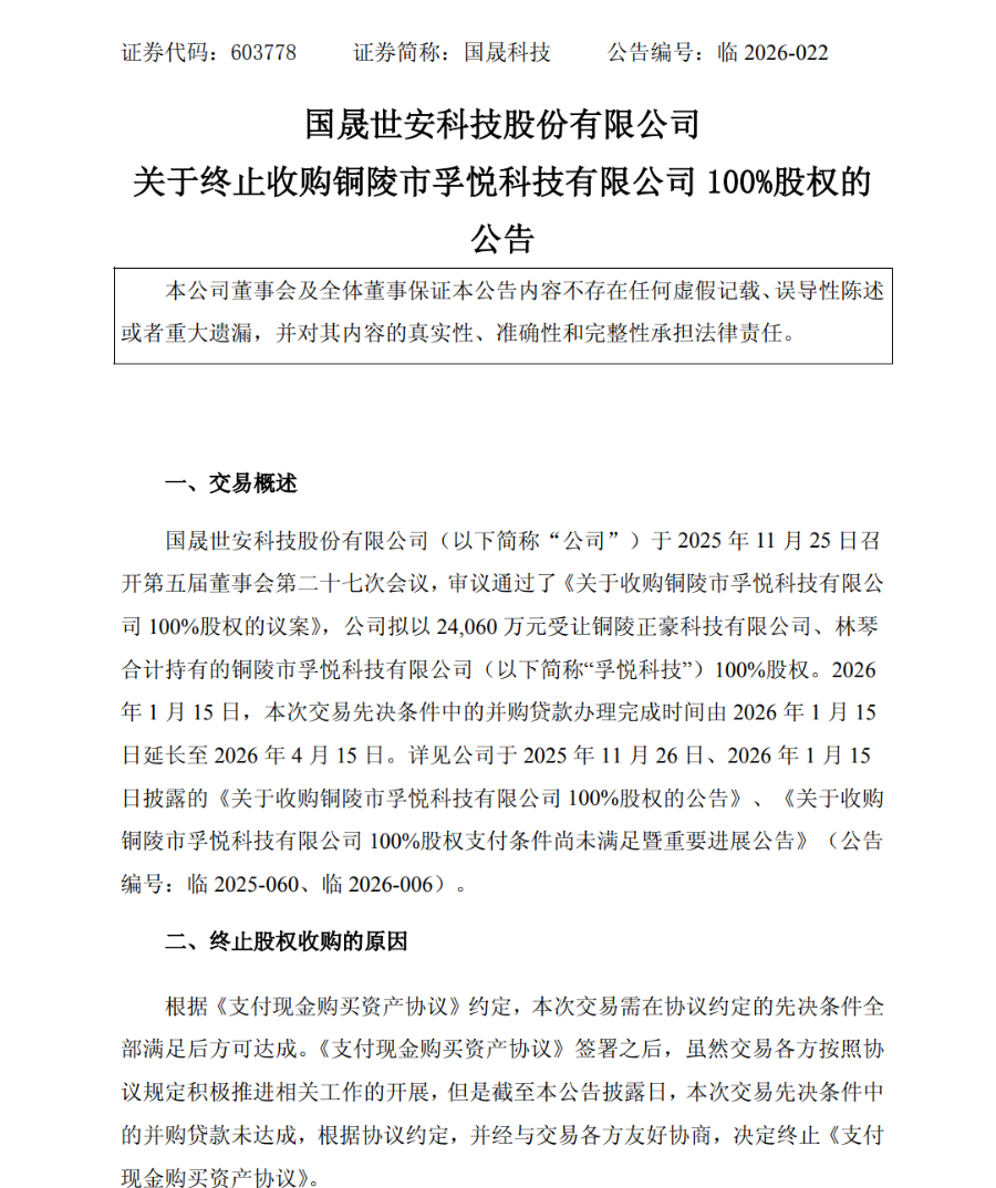 十倍光伏大牛股国晟科技终止收购,已连亏六年