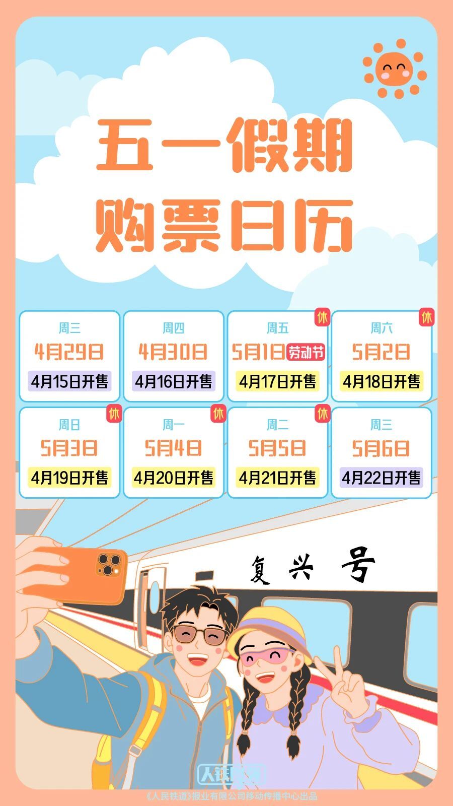 五一小长假前夜火车票今天开抢,铁路部门:将加强票额实时监控、动态调整票额投放