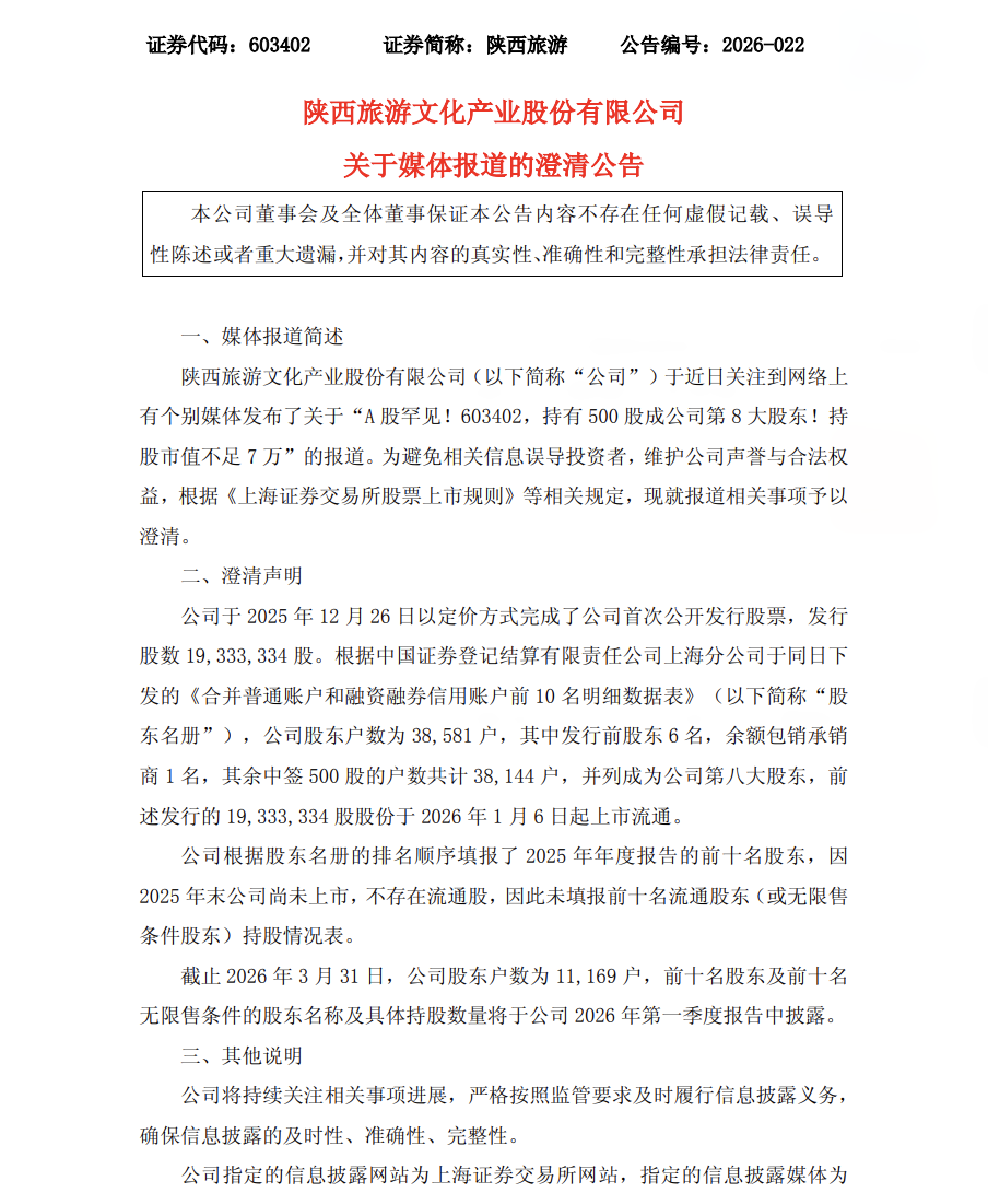 手持500股，跻身“十大股东榜”？A股此前已有先例