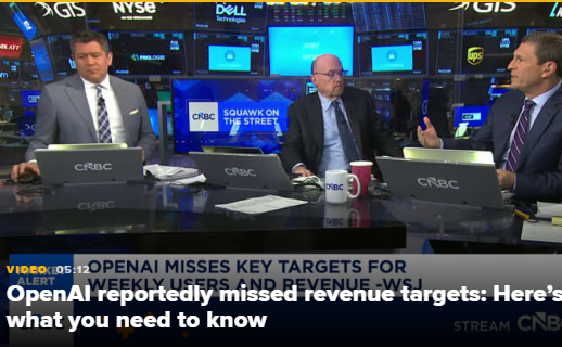 OpenAI未达成营收目标，甲骨文及多只芯片个股集体下跌
