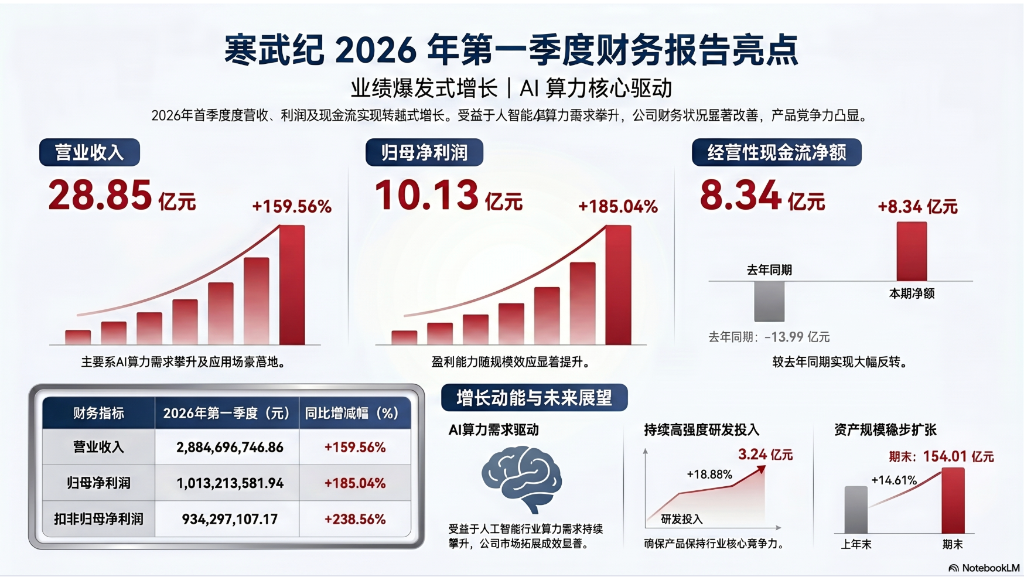 算力需求驱动，寒武纪Q1营收同比增160%，净利飙升185%，章建平退出十大股东｜财报见闻