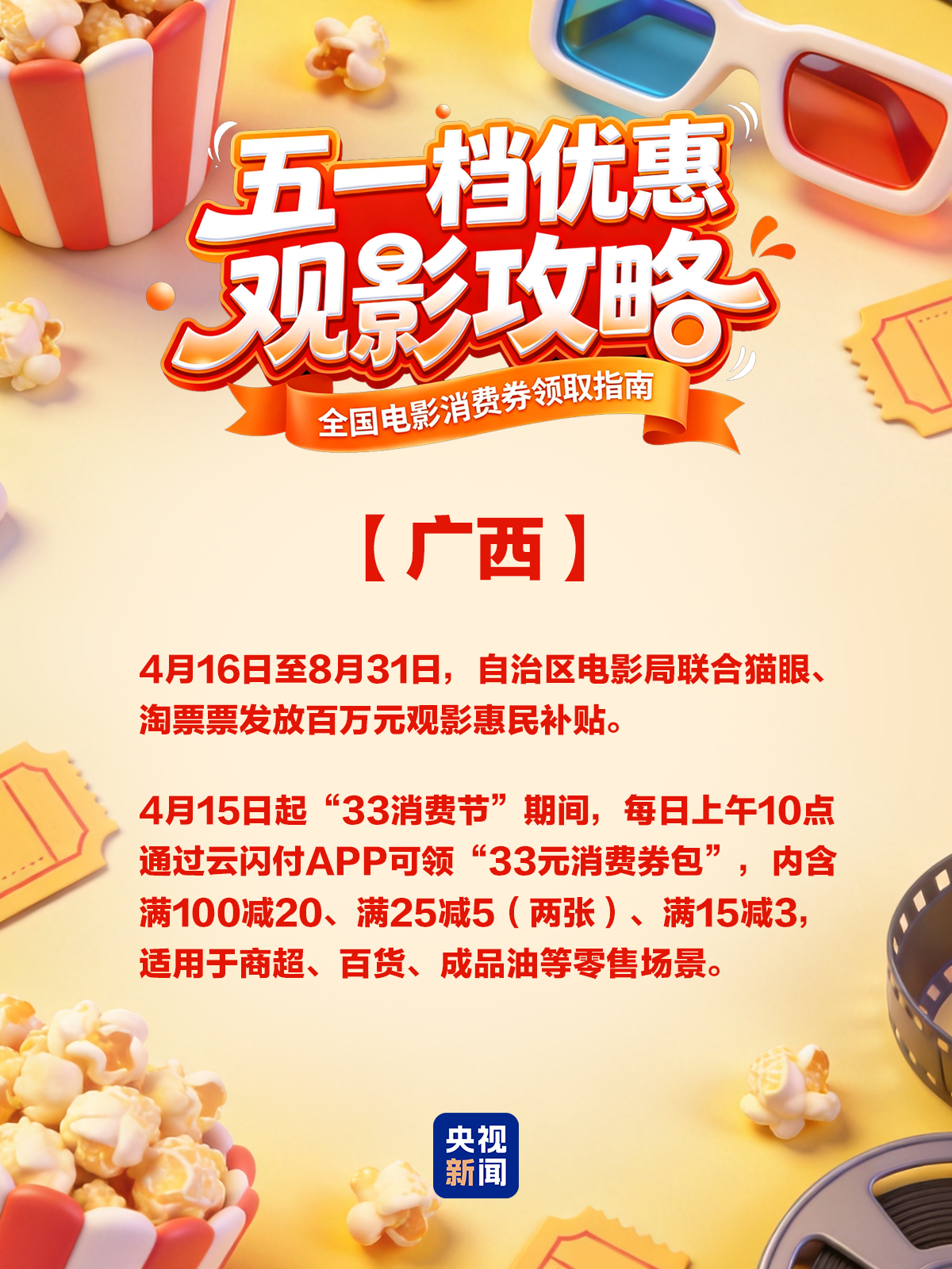 五一票房破4亿！各地电影消费券来了